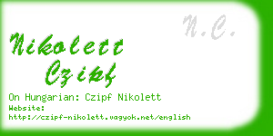 nikolett czipf business card